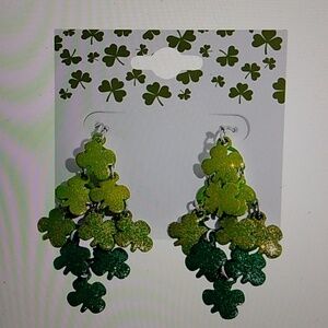 Kohl's Green Shamrock Earrings